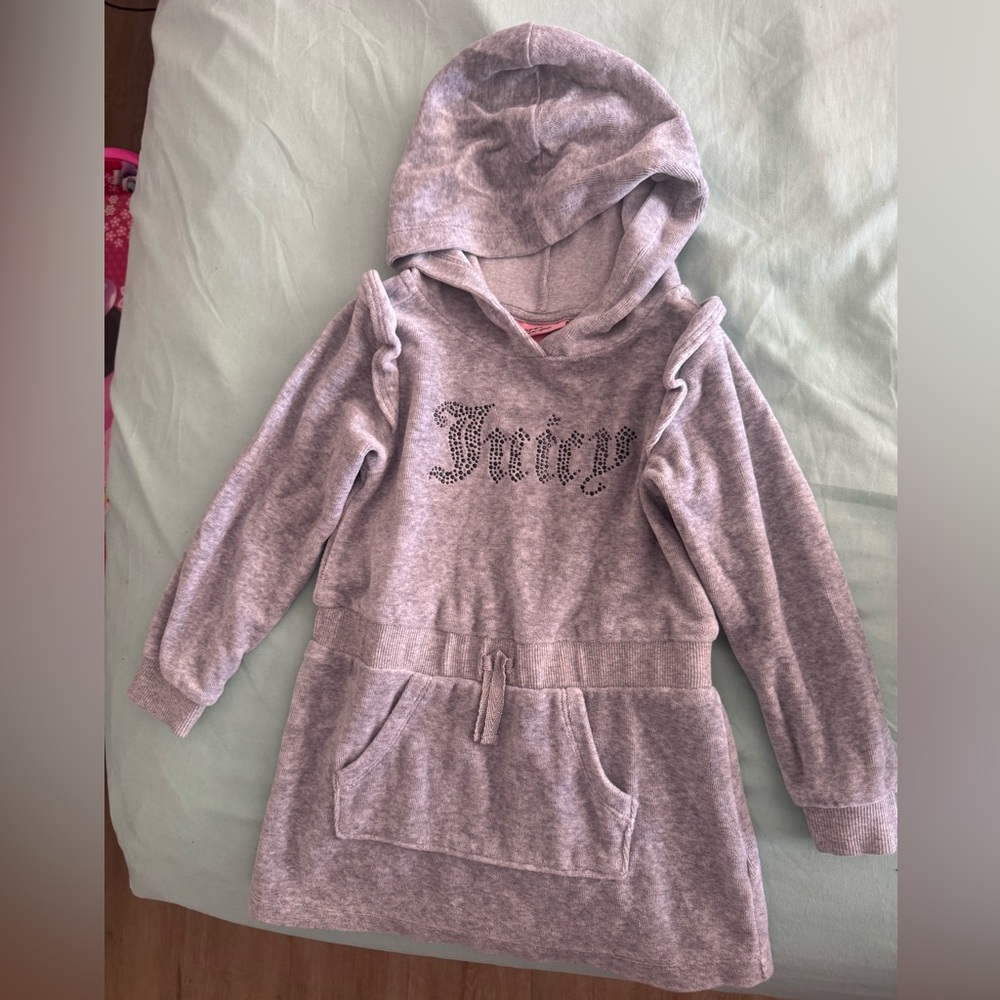 Juicy Couture Kids Gray Hoodie with Rhinestone